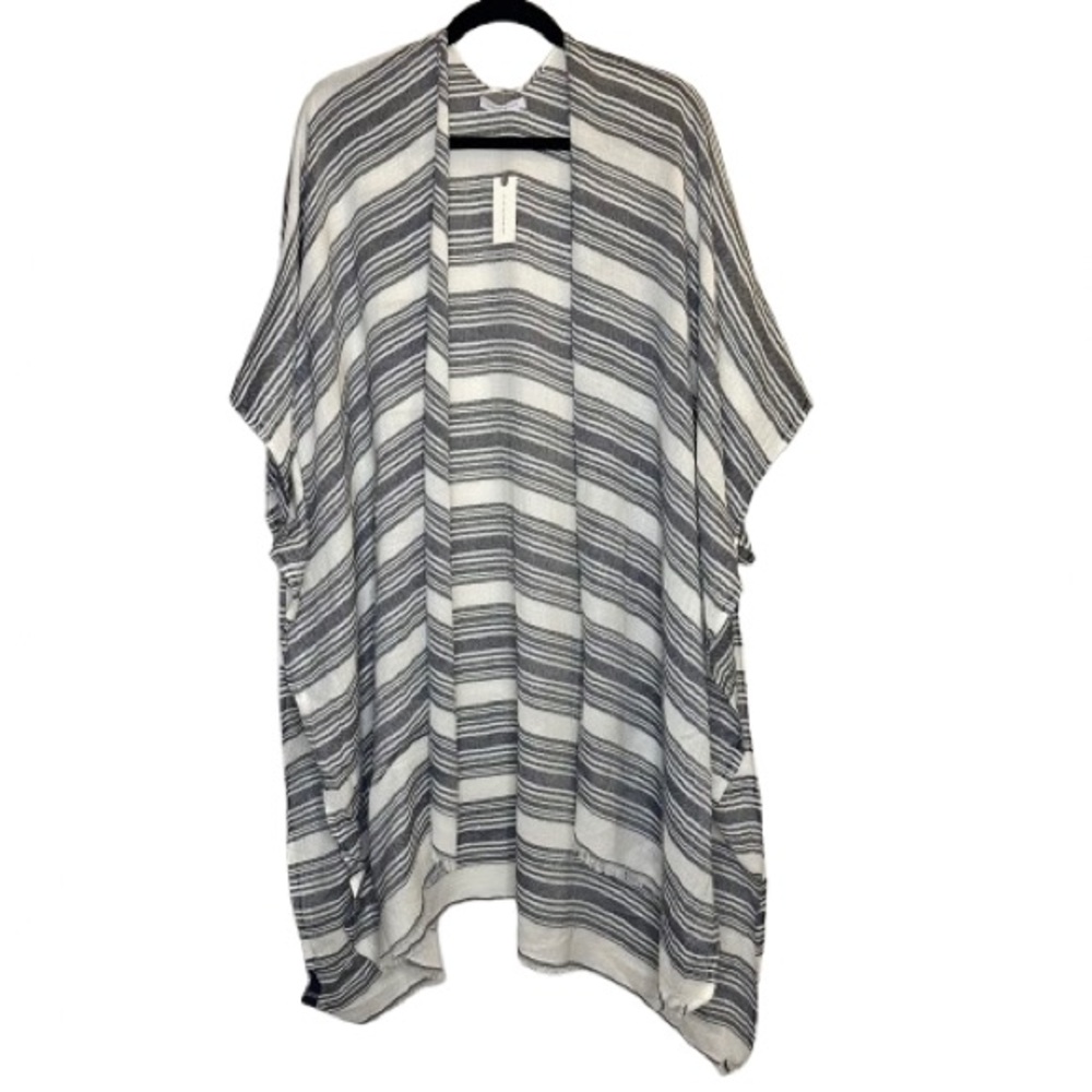 NWT Anthropologie Women’s Black Striped Shawl Coverup Wrap ALL Sizes
